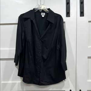 Women's Black Button-Up Shirt